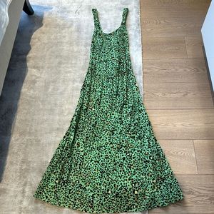 H&M Green Leopard Print Maxi Summer Dress
